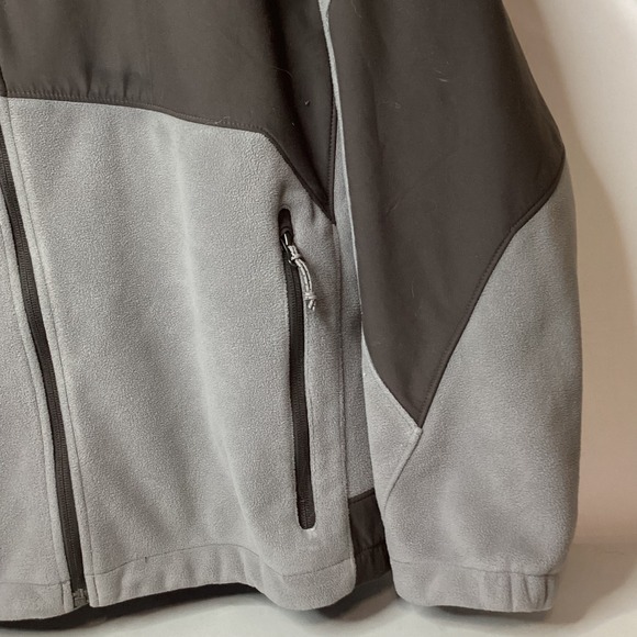 Columbia Mens Fleece Jacket Full Zip Gray Brown Outdoor Warm Activewear - Picture 5 of 13